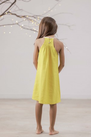 Strap neck dress - Yellow